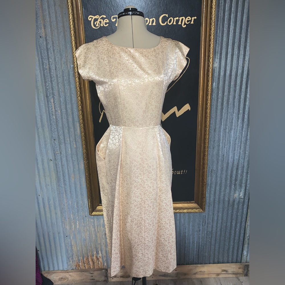 Vintage 50s Sophie of Saks 5th Ave Gold dress